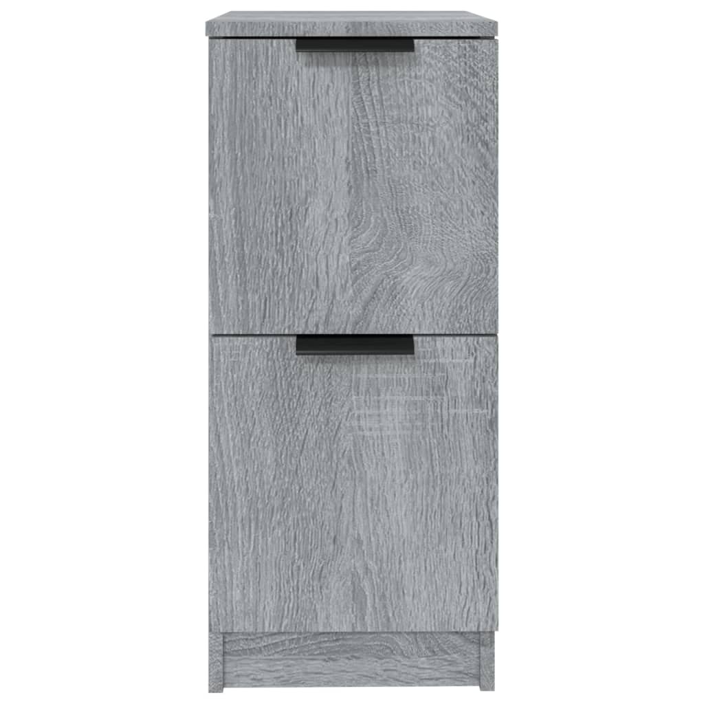 VidaXL Dressoirs 2 st 30x30x70 cm bewerkt hout grijs sonoma eikenkleur