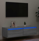 VidaXL Tv-meubel met LED-verlichting 100X35,5x25 cm grijs sonoma eiken