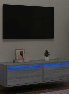 VidaXL Tv-meubel met LED-verlichting 100X35,5x25 cm grijs sonoma eiken
