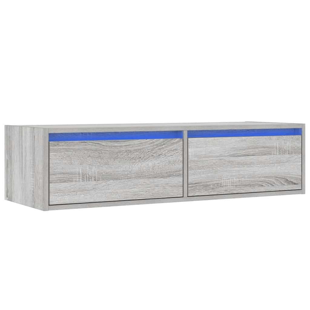 VidaXL Tv-meubel met LED-verlichting 100X35,5x25 cm grijs sonoma eiken
