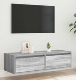 VidaXL Tv-meubel met LED-verlichting 100X35,5x25 cm grijs sonoma eiken