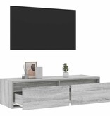 VidaXL Tv-meubel met LED-verlichting 100X35,5x25 cm grijs sonoma eiken