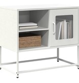 VidaXL Tv-meubel 68x39x60,5 cm staal wit