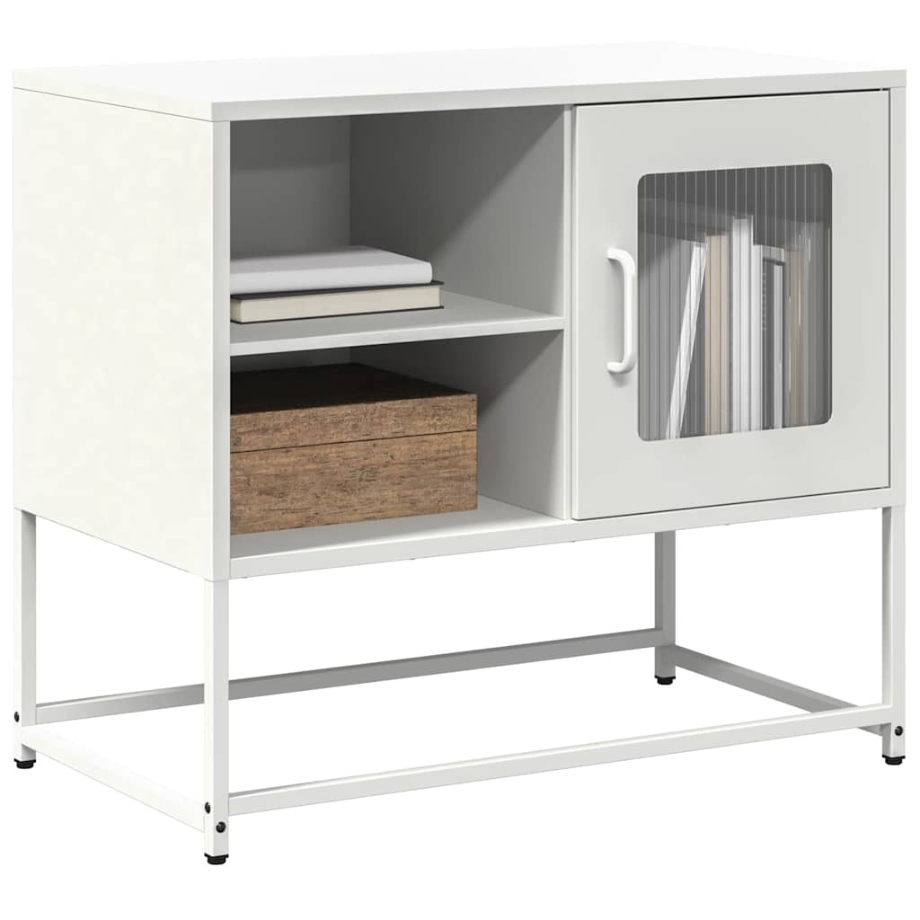 VidaXL Tv-meubel 68x39x60,5 cm staal wit