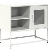VidaXL Tv-meubel 68x39x60,5 cm staal wit