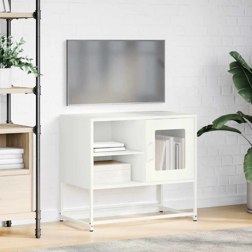 VidaXL Tv-meubel 68x39x60,5 cm staal wit