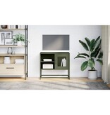 VidaXL Tv-meubel 68x39x60,5 cm staal olijfgroen