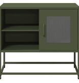 VidaXL Tv-meubel 68x39x60,5 cm staal olijfgroen