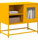 VidaXL Tv-meubel 68x39x60,5 cm staal mosterdgeel