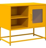 VidaXL Tv-meubel 68x39x60,5 cm staal mosterdgeel