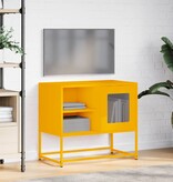 VidaXL Tv-meubel 68x39x60,5 cm staal mosterdgeel