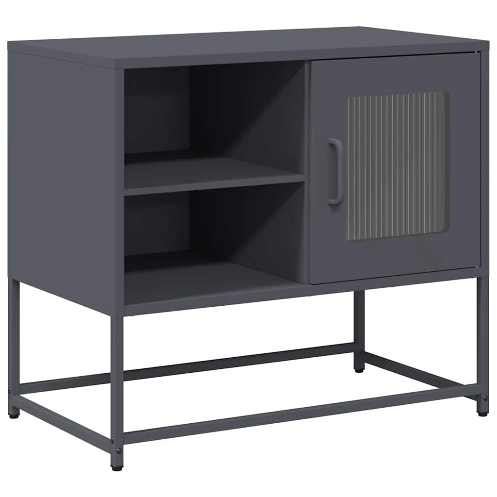 VidaXL Tv-meubel 68x39x60,5 cm staal antracietkleurig