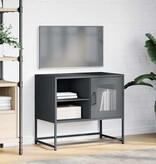 VidaXL Tv-meubel 68x39x60,5 cm staal antracietkleurig