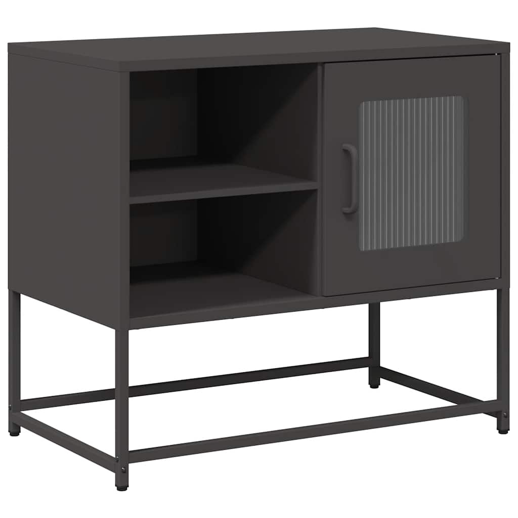 VidaXL Tv-meubel 68x39x60,5 cm staal zwart