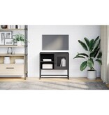 VidaXL Tv-meubel 68x39x60,5 cm staal zwart