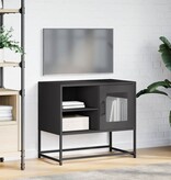 VidaXL Tv-meubel 68x39x60,5 cm staal zwart