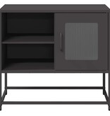 VidaXL Tv-meubel 68x39x60,5 cm staal zwart