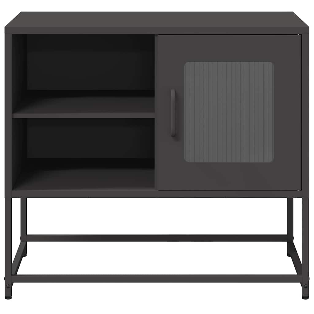 VidaXL Tv-meubel 68x39x60,5 cm staal zwart
