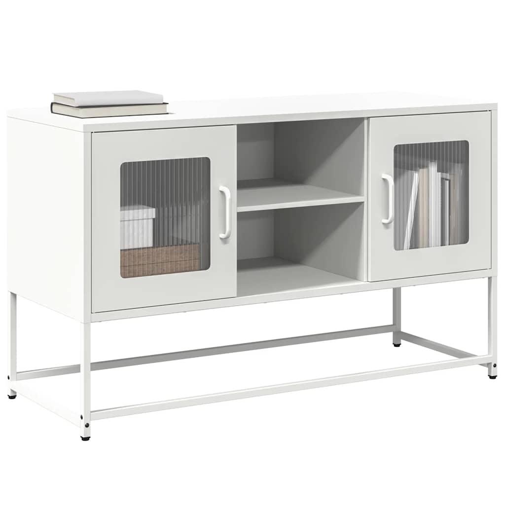 VidaXL Tv-meubel 100,5x39x60,5 cm staal wit