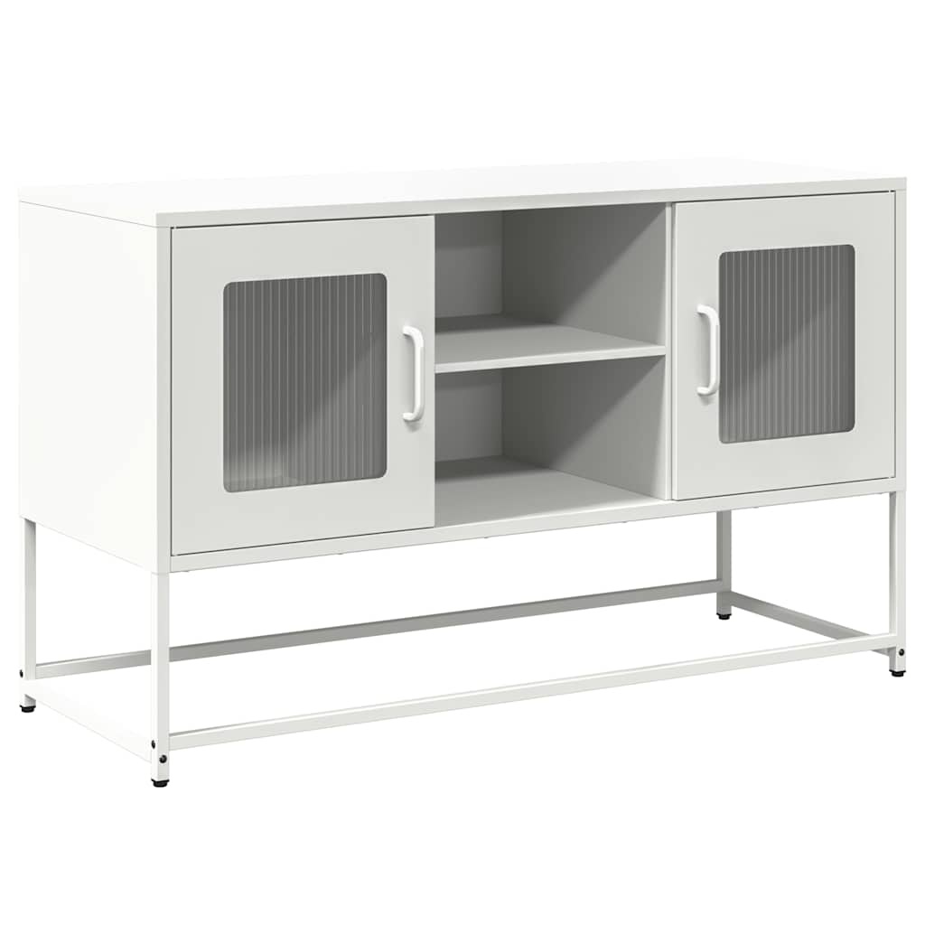 VidaXL Tv-meubel 100,5x39x60,5 cm staal wit