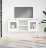 VidaXL Tv-meubel 100,5x39x60,5 cm staal wit