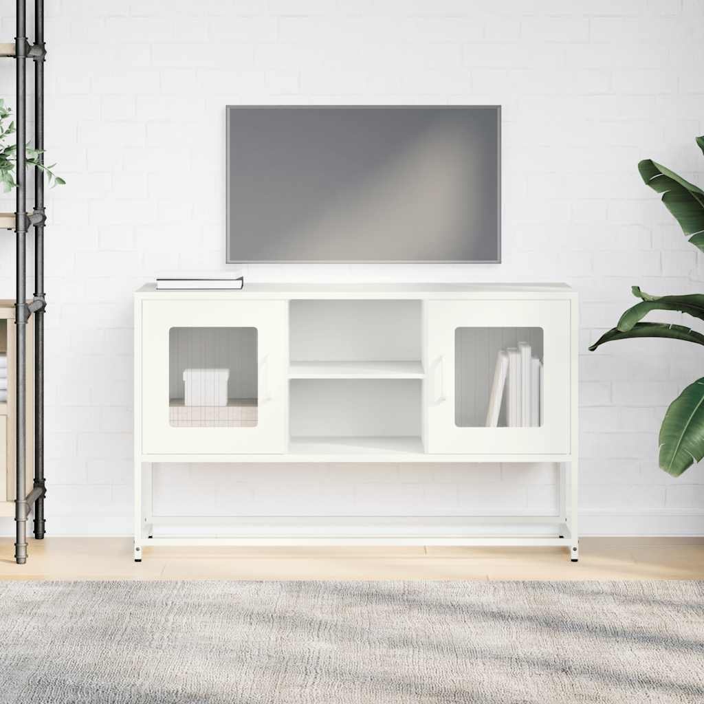 VidaXL Tv-meubel 100,5x39x60,5 cm staal wit