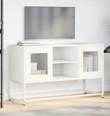 VidaXL Tv-meubel 100,5x39x60,5 cm staal wit