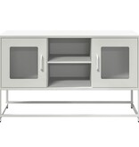 VidaXL Tv-meubel 100,5x39x60,5 cm staal wit