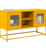 VidaXL Tv-meubel 100,5x39x60,5 cm staal mosterdgeel