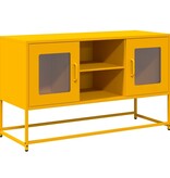 VidaXL Tv-meubel 100,5x39x60,5 cm staal mosterdgeel