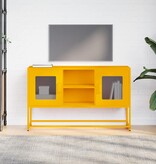 VidaXL Tv-meubel 100,5x39x60,5 cm staal mosterdgeel