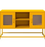 VidaXL Tv-meubel 100,5x39x60,5 cm staal mosterdgeel