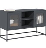 VidaXL Tv-meubel 100,5x39x60,5 cm staal antracietkleurig