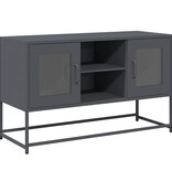 VidaXL Tv-meubel 100,5x39x60,5 cm staal antracietkleurig