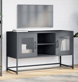 VidaXL Tv-meubel 100,5x39x60,5 cm staal antracietkleurig