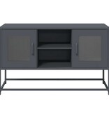 VidaXL Tv-meubel 100,5x39x60,5 cm staal antracietkleurig