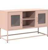 VidaXL Tv-meubel 100,5x39x60,5 cm staal roze