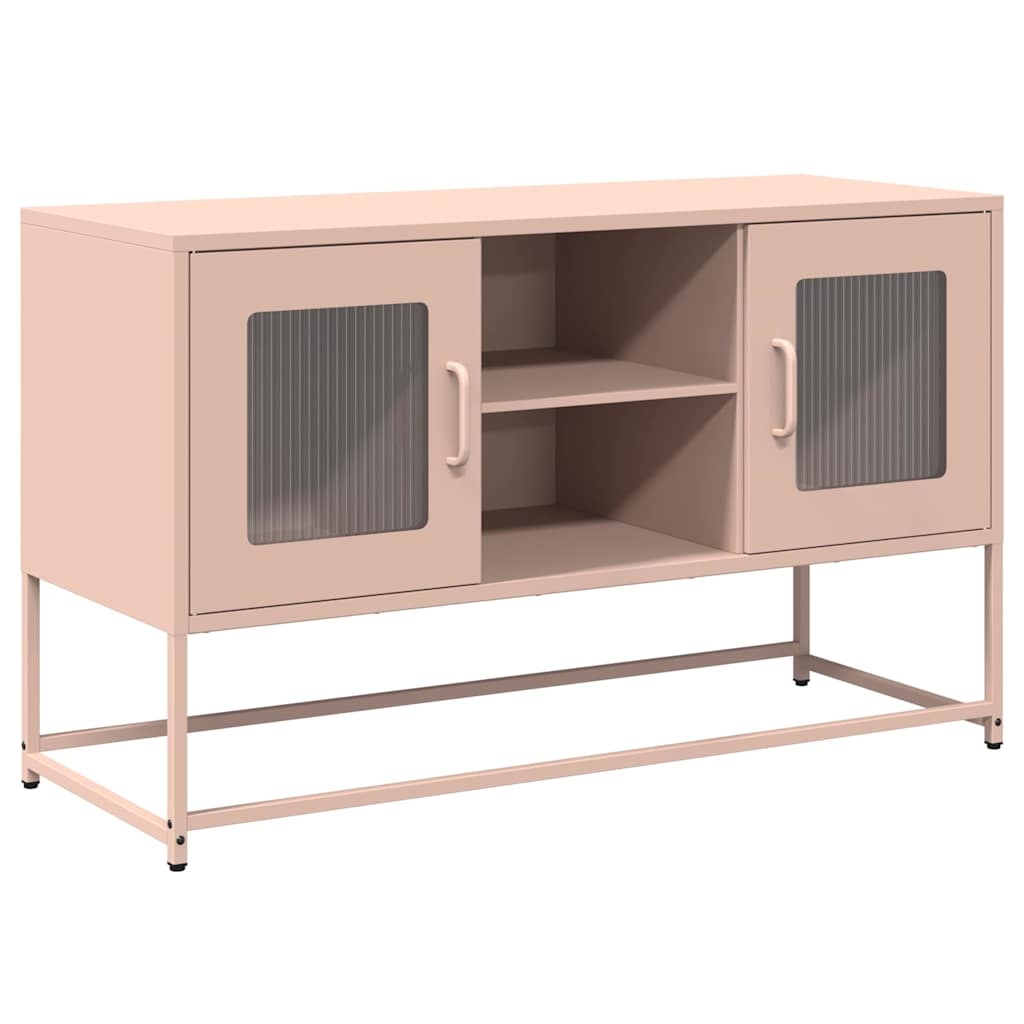 VidaXL Tv-meubel 100,5x39x60,5 cm staal roze