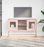 VidaXL Tv-meubel 100,5x39x60,5 cm staal roze