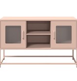VidaXL Tv-meubel 100,5x39x60,5 cm staal roze