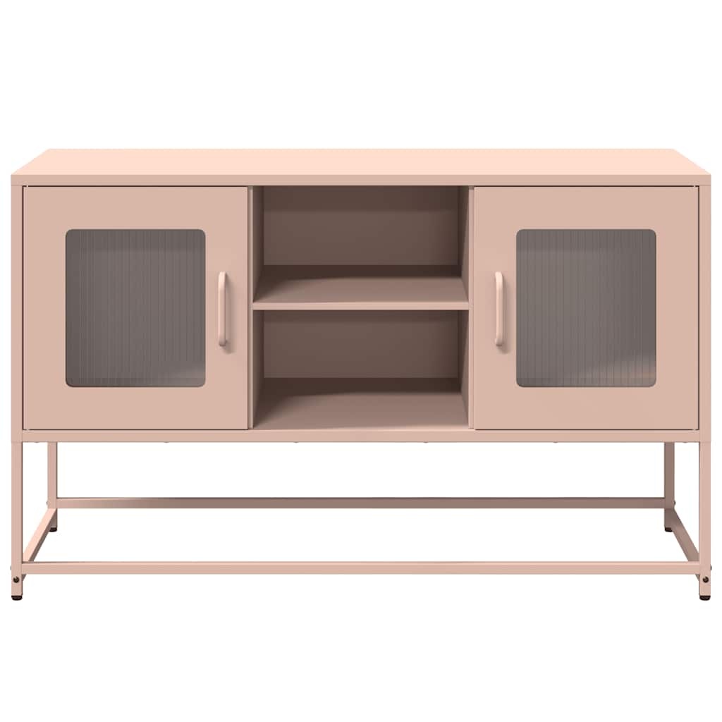 VidaXL Tv-meubel 100,5x39x60,5 cm staal roze
