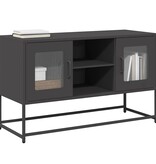 VidaXL Tv-meubel 100,5x39x60,5 cm staal zwart