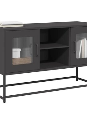 VidaXL Tv-meubel 100,5x39x60,5 cm staal zwart