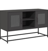 VidaXL Tv-meubel 100,5x39x60,5 cm staal zwart