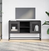 VidaXL Tv-meubel 100,5x39x60,5 cm staal zwart