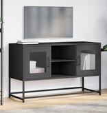 VidaXL Tv-meubel 100,5x39x60,5 cm staal zwart