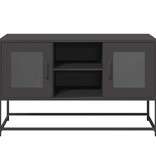VidaXL Tv-meubel 100,5x39x60,5 cm staal zwart