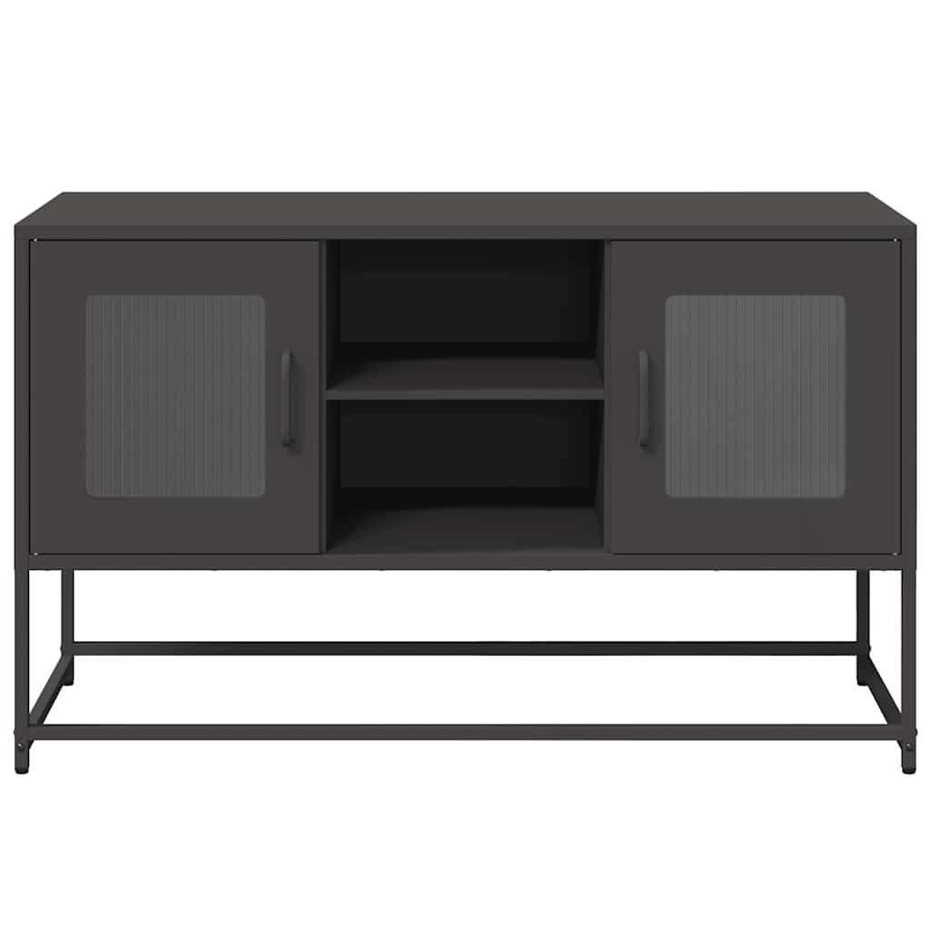 VidaXL Tv-meubel 100,5x39x60,5 cm staal zwart