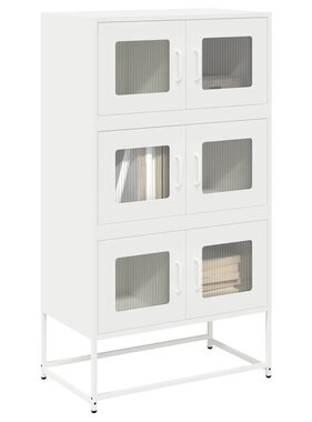 VidaXL Hoge kast 68x39x123 cm staal wit