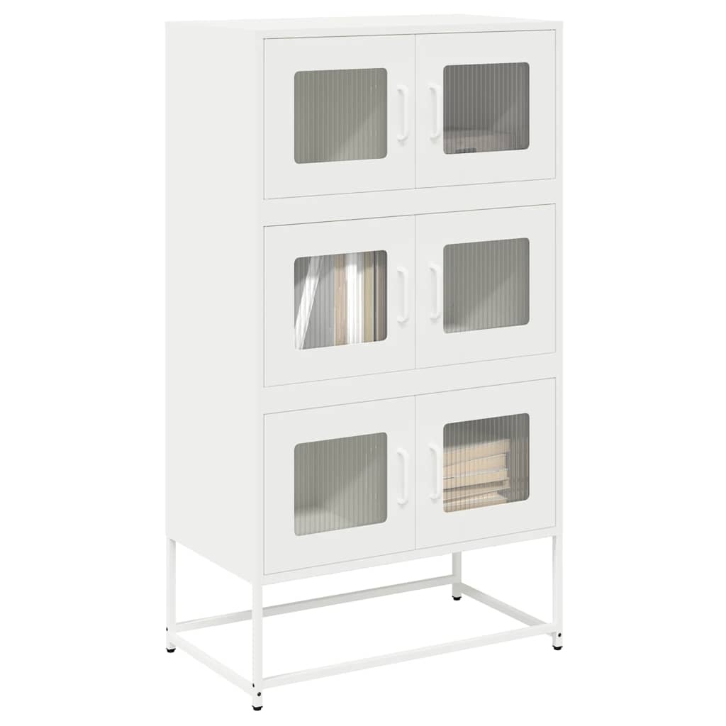 VidaXL Hoge kast 68x39x123 cm staal wit